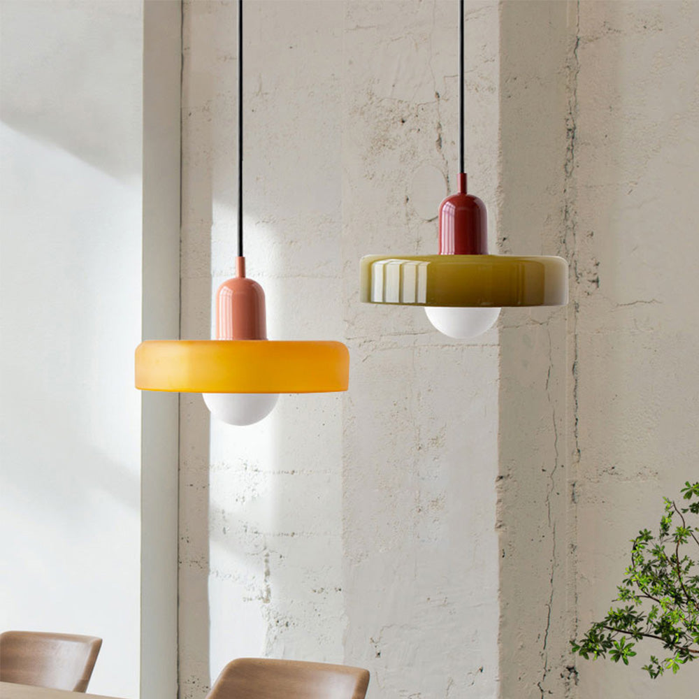 Colourful Bauhaus-Style Pendant Lamp - StiloGlas
