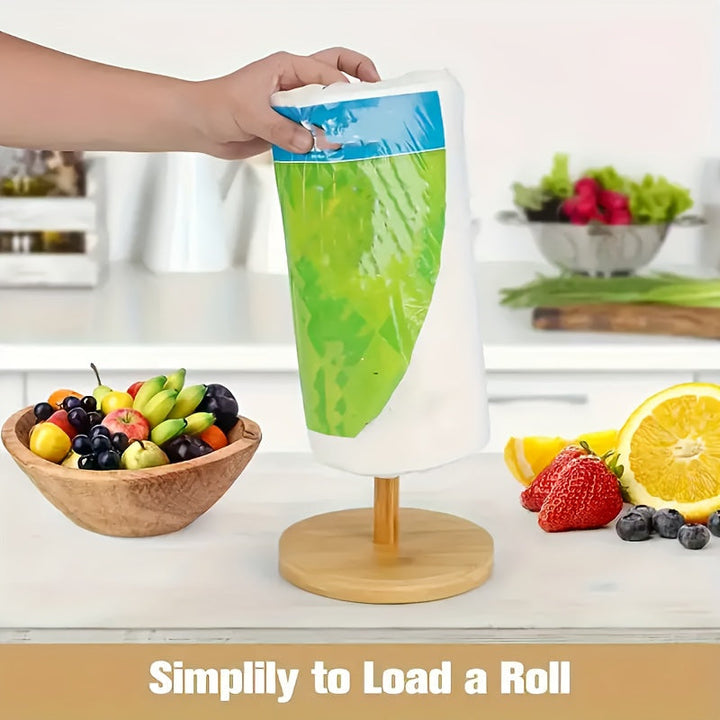 Bamboo Kitchen Roll Holder with Natural Finish – Elegant and Practical for the Worktop
