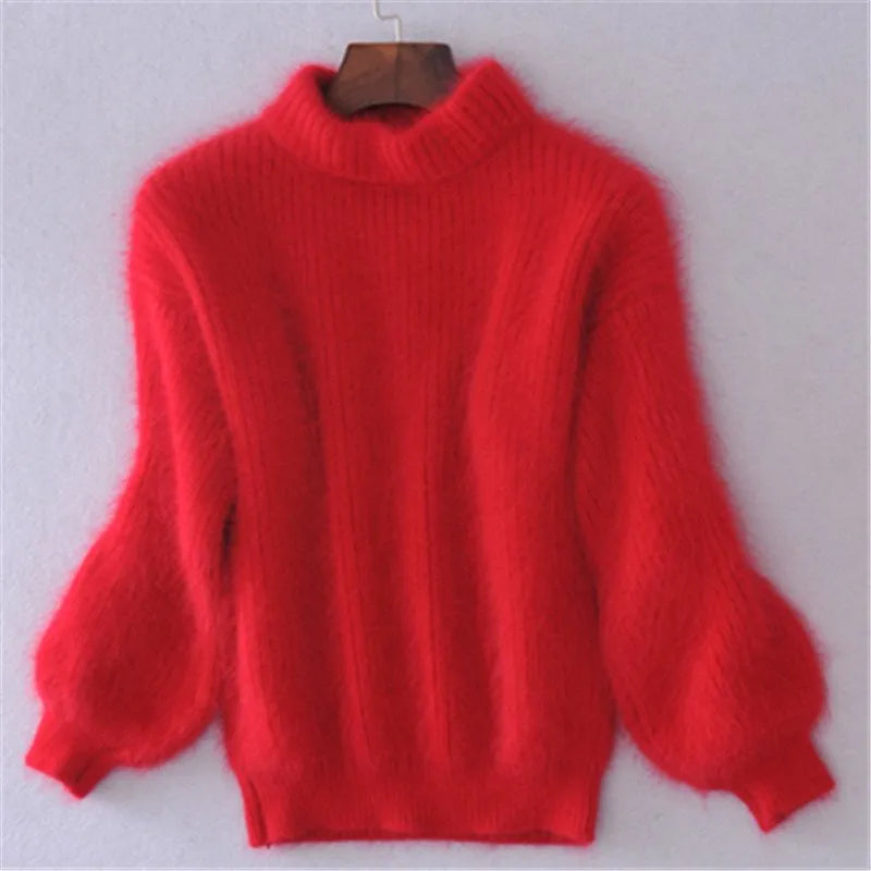Women's Casual Angora Knit Jumper - Livia