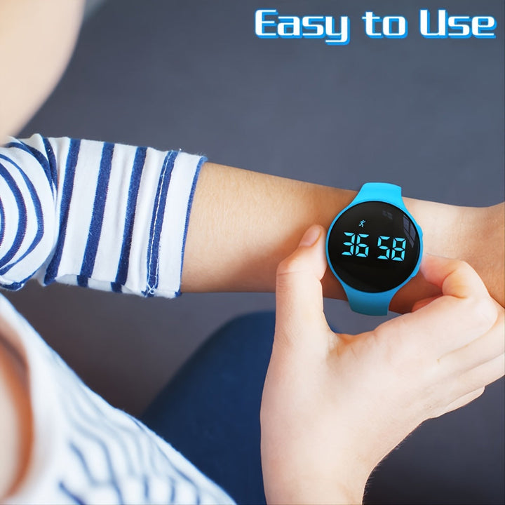 Digital LED Watch with Step Counter and Vibrating Alarm – Fitness Tracker for Children