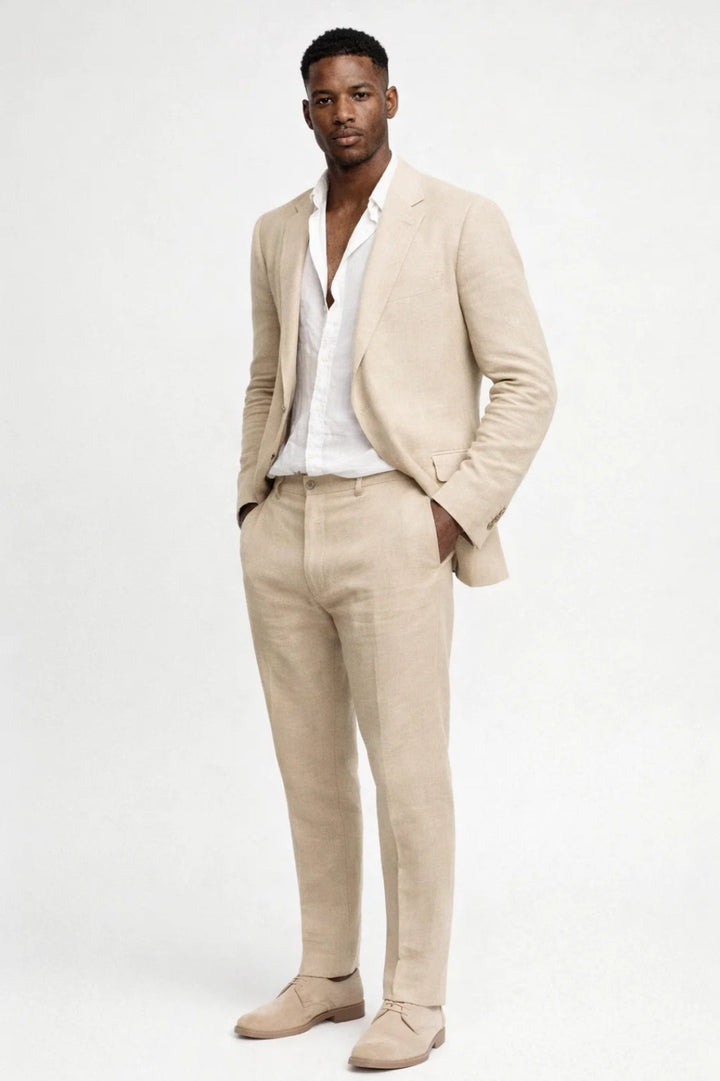Men's Fitted Two-Piece: Blazer and Trousers – Elegant Suit
