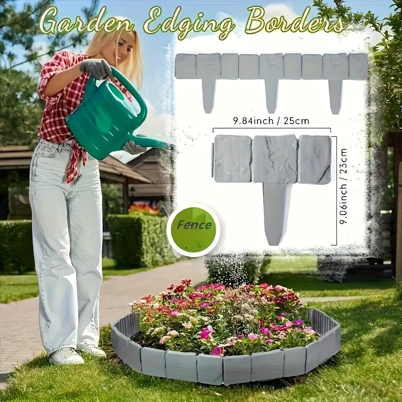 Stone-Effect Garden Edging Set – Practical and Decorative
