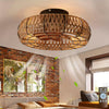 Amara Luxury Hand-Woven Rattan Ceiling Fan - A Zen-Style Decor Piece, Ultra-Quiet