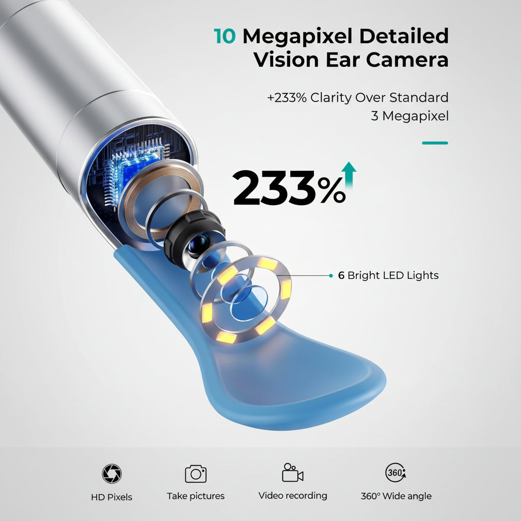 1080P Wi‑Fi Ear Camera for Adults & Kids