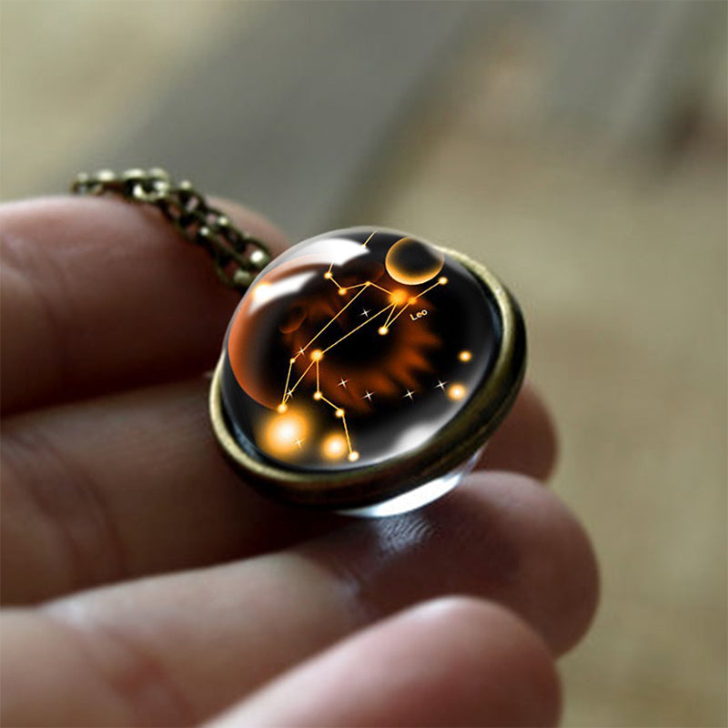 Glass Zodiac Sign Protection Pendant – Sofia