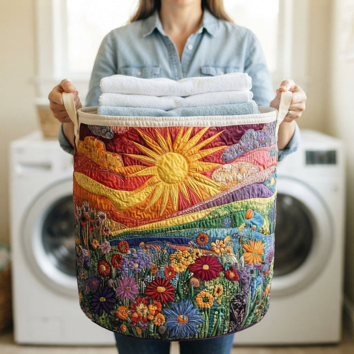 Lined Fabric Laundry Basket with Handles, Freestanding, 3 Sizes