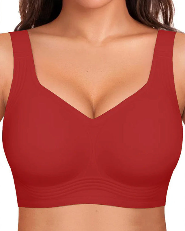 Comfortable Wire-Free Jelly Bra with Full Coverage and Smoothing Fit