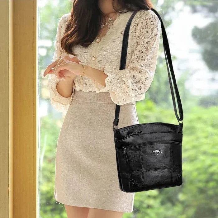 Elegant Leather Shoulder Bag for Women – Sabrina