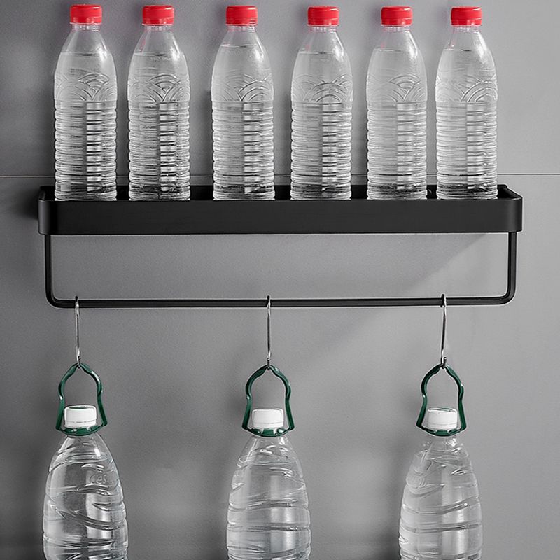 Modern Matte Black Bathroom Set 1/2 - Stainless Steel Bathroom Shelf