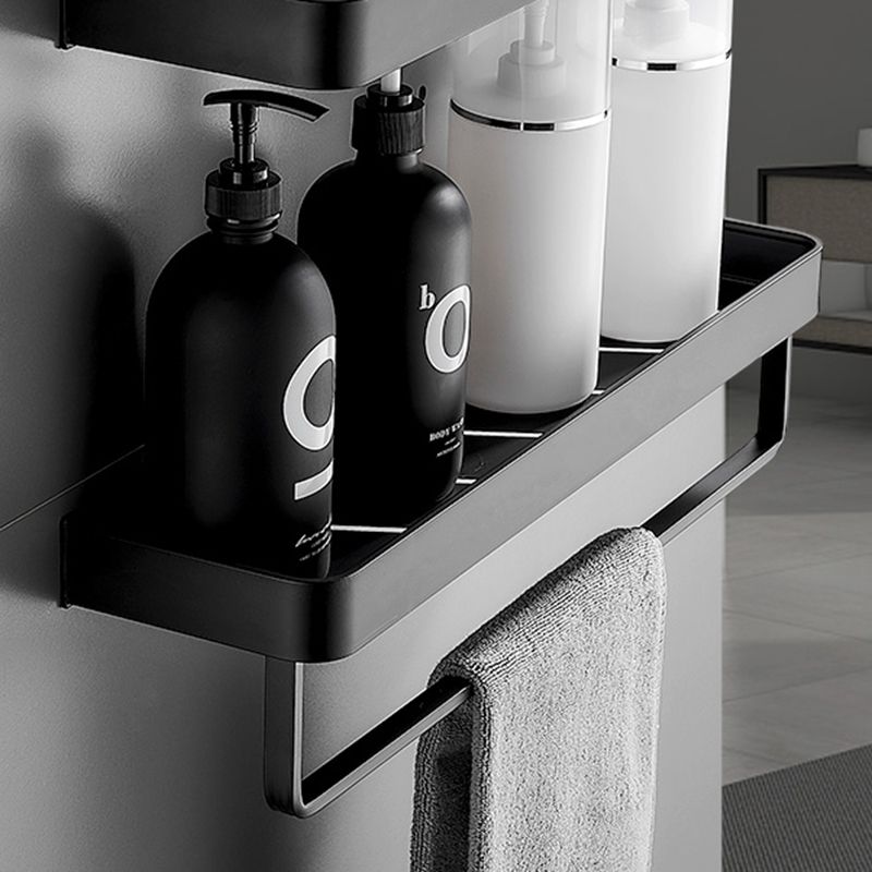 Modern Matte Black Bathroom Set 1/2 - Stainless Steel Bathroom Shelf