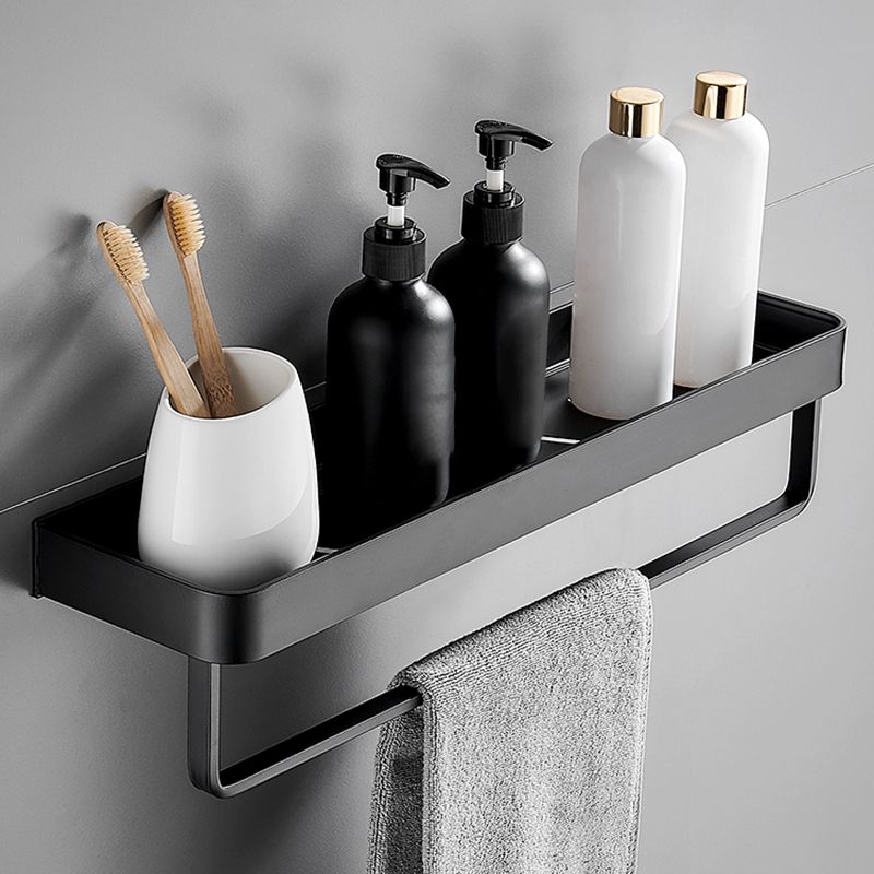 Modern Matte Black Bathroom Set 1/2 - Stainless Steel Bathroom Shelf