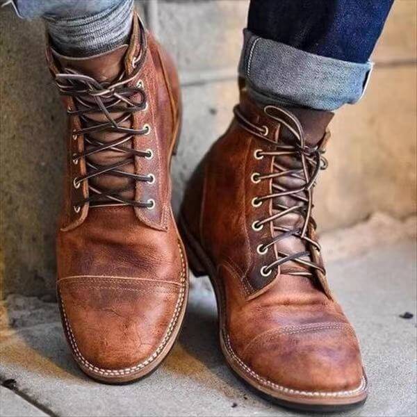 Men's Comfortable PU Leather Boot Classic & Supportive