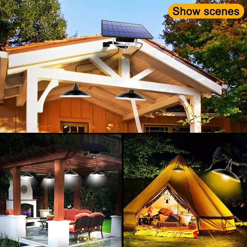 TwinRay Wireless Solar LED Lamp Set with Remote Control