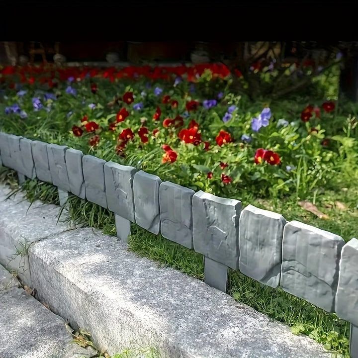 Stone-Effect Garden Edging Set – Practical and Decorative