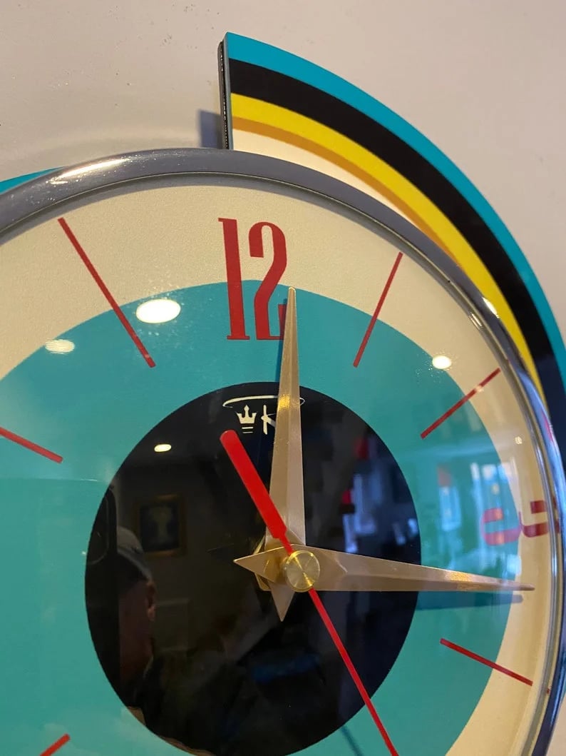 Mid-Century Handmade Wall Clock | Retro Wall Décor, Silent and Battery-Powered