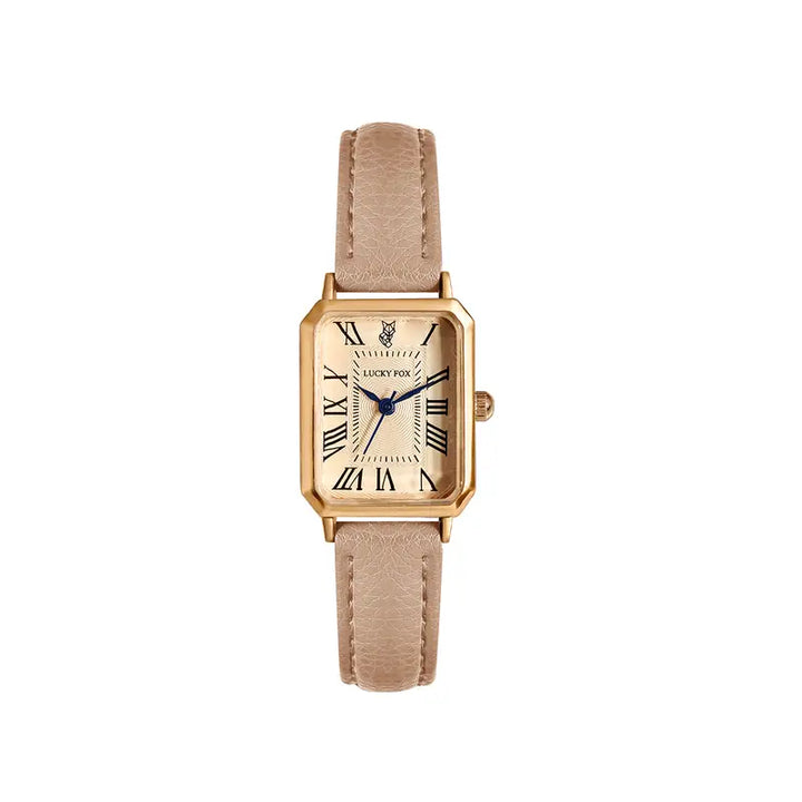 Elegant gold watch with a refined little stone