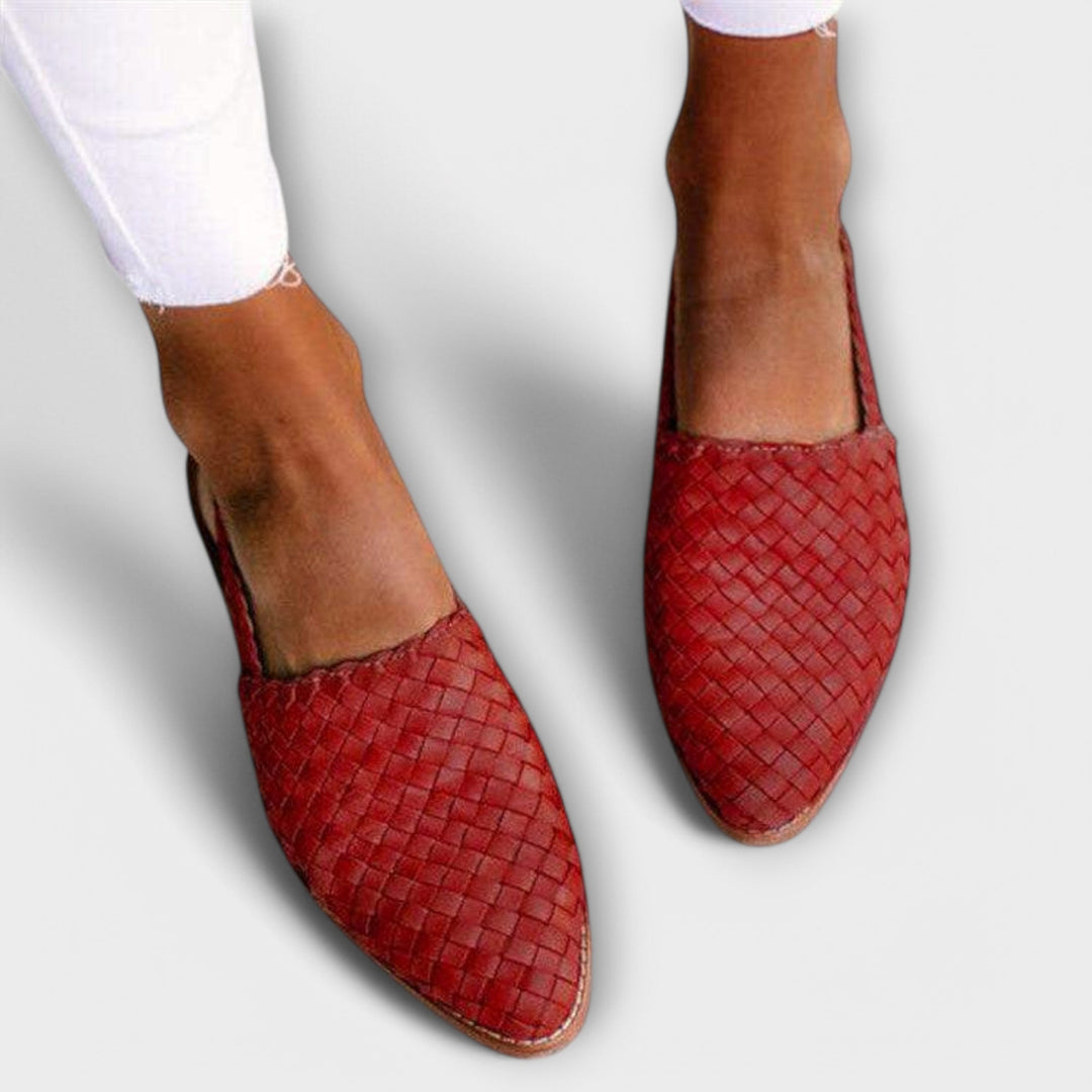 Women's Woven Leather Loafers