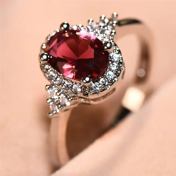 Elegant white gold ring with subtle cubic zirconia detail