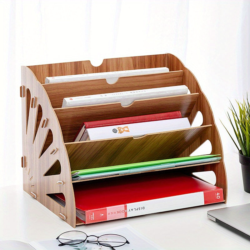 WoodFlow A4 Organiser – Elegant Storage for Every Desk