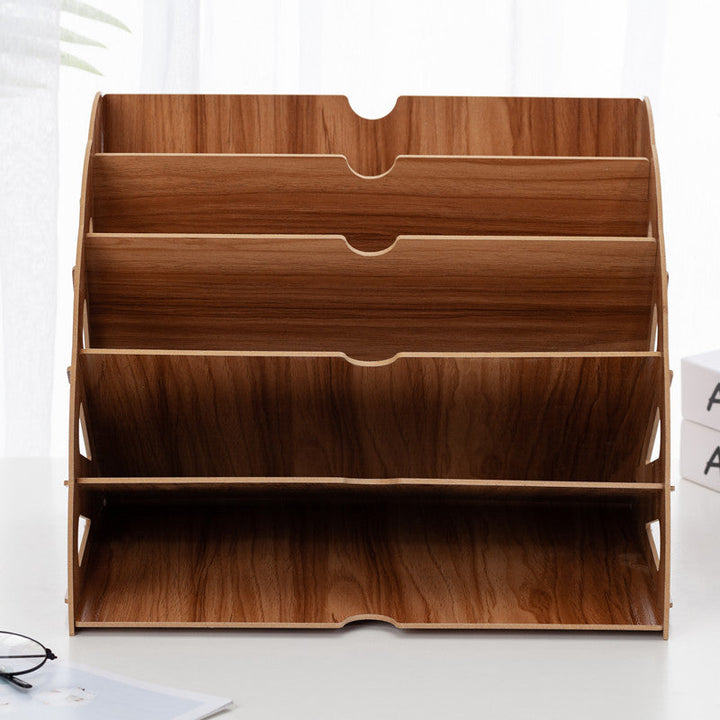 WoodFlow A4 Organiser – Elegant Storage for Every Desk