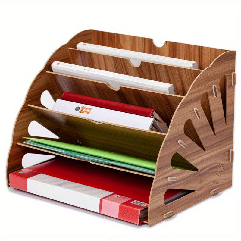 WoodFlow A4 Organiser – Elegant Storage for Every Desk