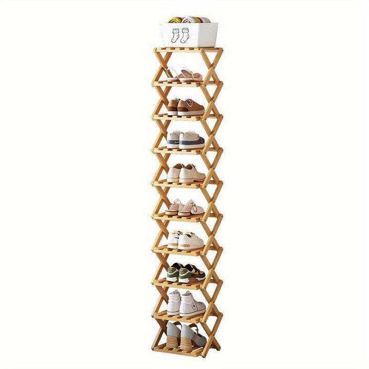 Functional Bamboo Shoe Rack – Compact and Flexible for Small Spaces