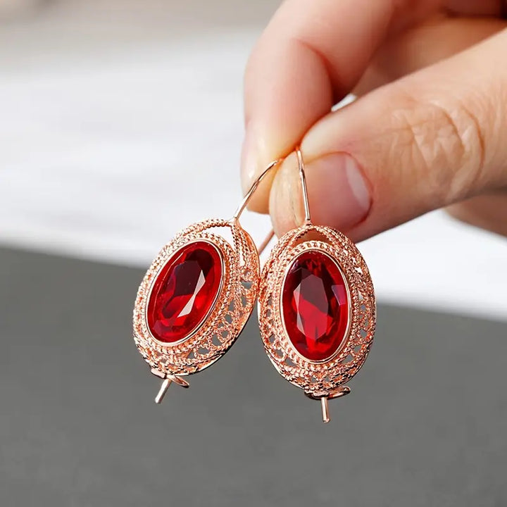 Elegant rose gold earrings with refined details