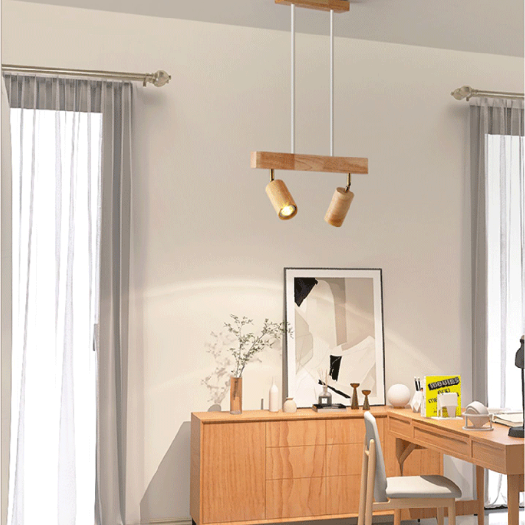 Adjustable Wooden Ceiling Spotlight – EcoLux