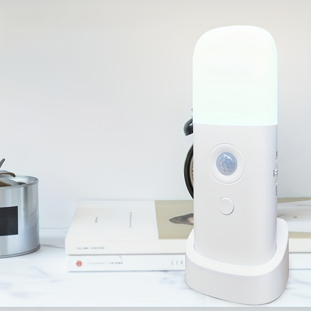 LED Night Light with Motion Sensor – USB Rechargeable and Adjustable Brightness for Bedrooms and Hallways