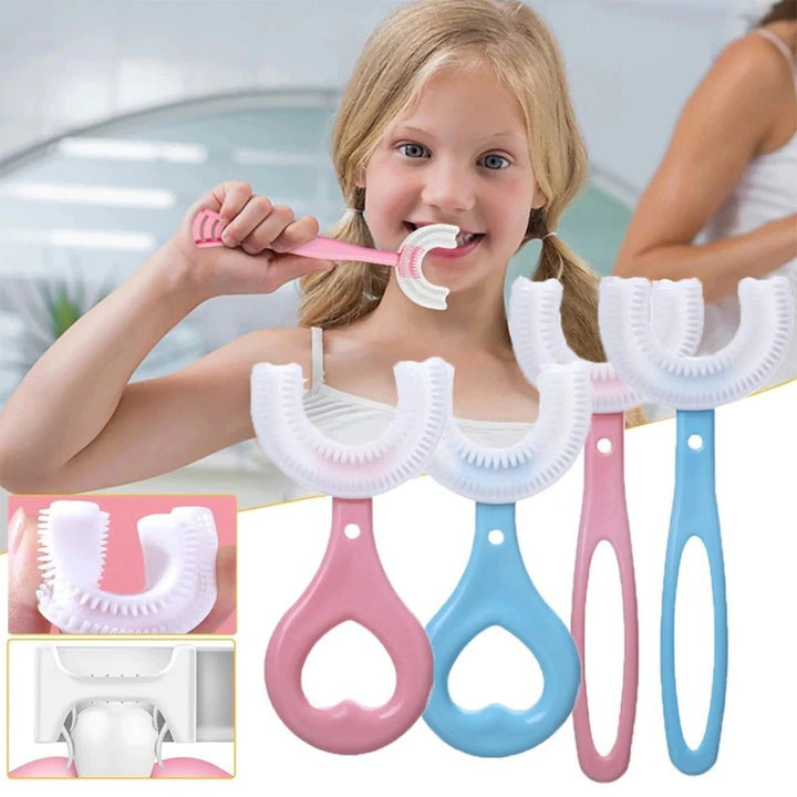 U-Shaped Kids' Toothbrush – Gentle 360° Cleaning for All Ages