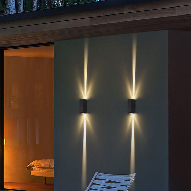 Modern Rectangular Waterproof LED Outdoor Wall Lamp
