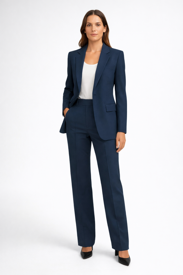 Women's Trouser Suit – Structured Blazer & Straight Trousers