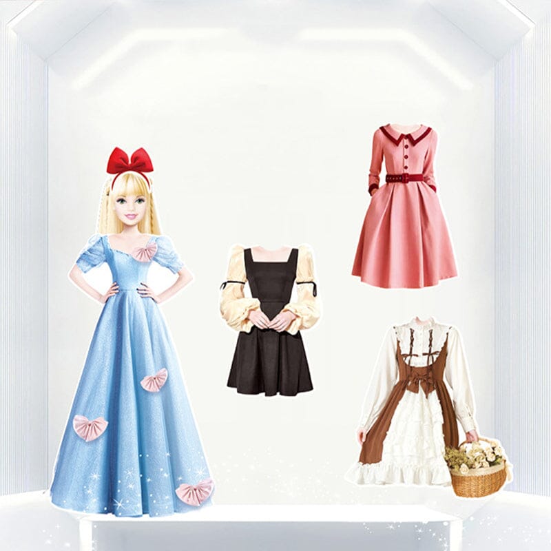 Magnetic Dress-Up Dolls Set for Children with Outfits and Storage Box