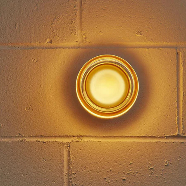Modern Round Glass LED Wall Light, 1 Light