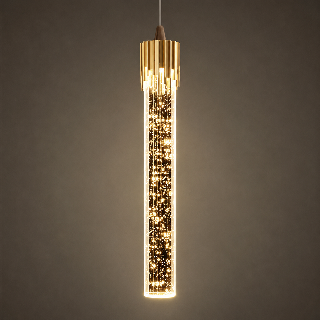Cylinder-Shaped Glass Pendant Lamp - Lustreau