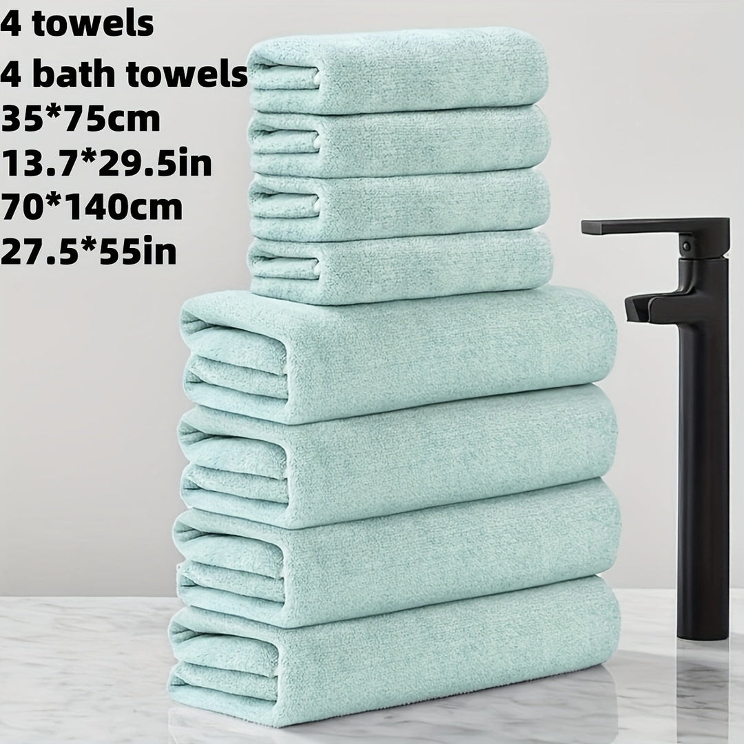 Coral Velvet Towel Set – Absorbent and Quick-Drying