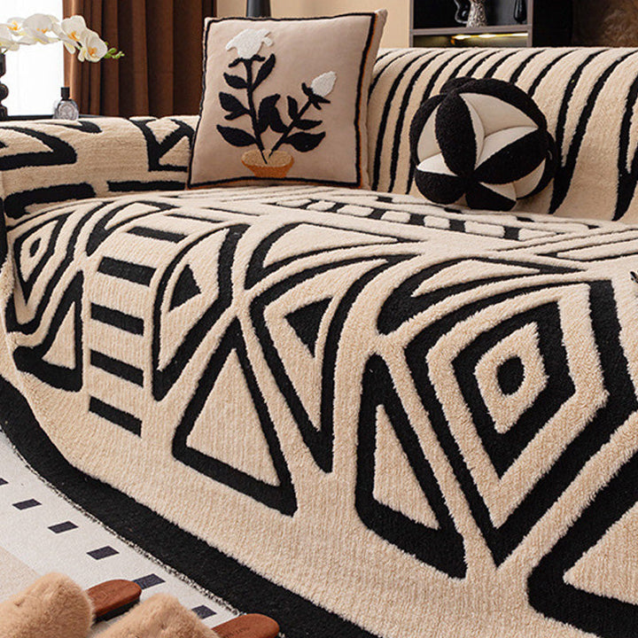 Soft Stretch Sofa Cover with Non-Slip Surface