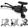 Easy-Swivel 2-Wheel Buggy Board with Seat for Strollers