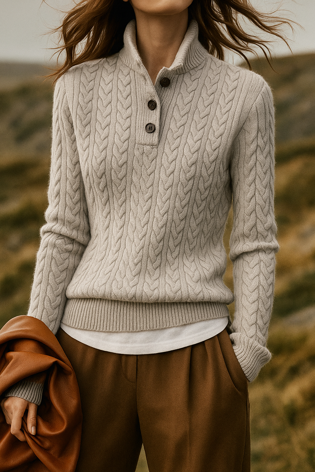 Arden Cashmere Cardigan with Buttons