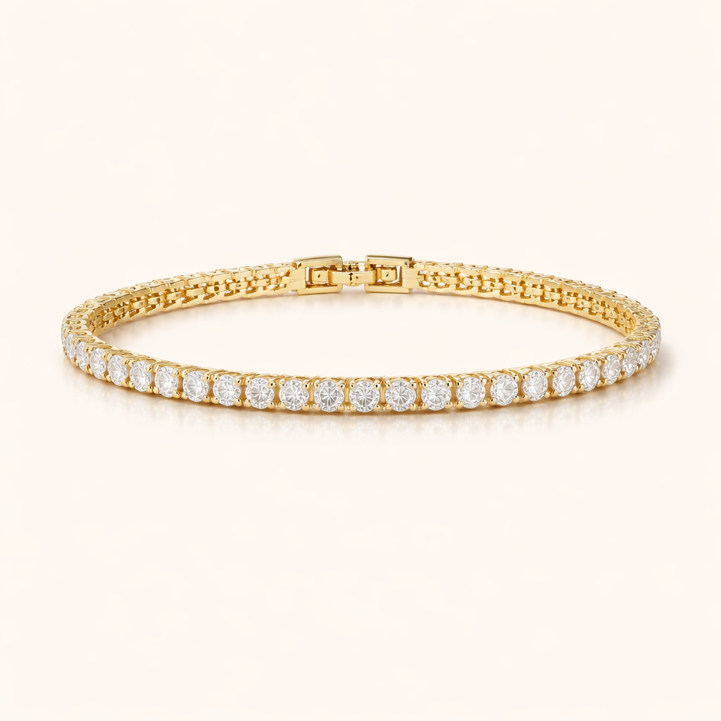 Lustra Moissanite Bracelet – Gold-Coloured Luxury Look