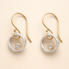 Retro gold and silver earrings