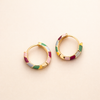 Elegant gold-coloured earrings