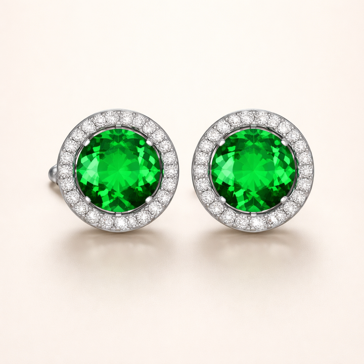 Elegant White Gold Earrings with Subtle Cubic Zirconia