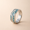 Wavy white gold ring