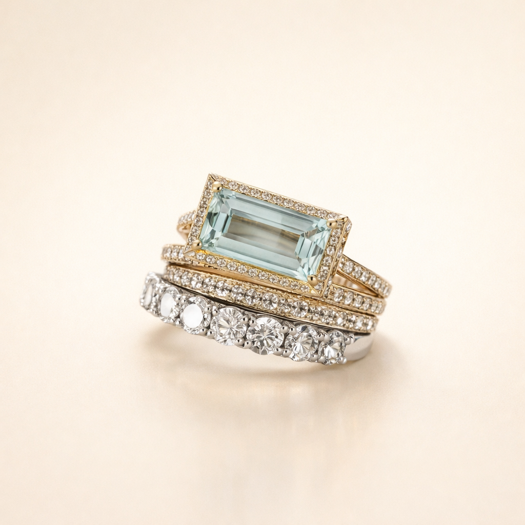 Elegant white gold necklace with turquoise accent