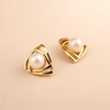 Elegant gold earrings with refined pearl