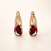 Elegant gold earrings with cubic zirconia stones