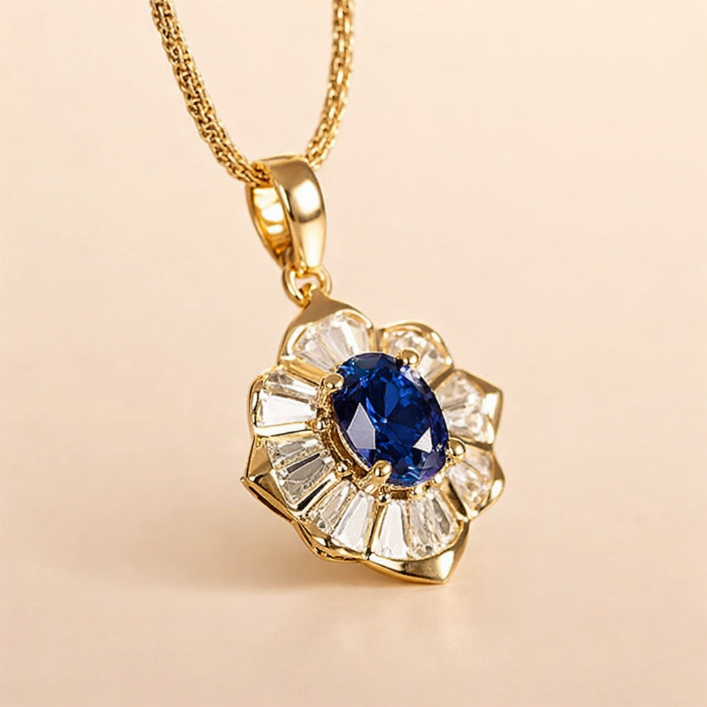 Nocturne gold necklace with delicate stars