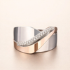 Elegant Rose Gold Ring with Sparkling Cubic Zirconia