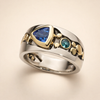Elegant Blue Crystal Ring